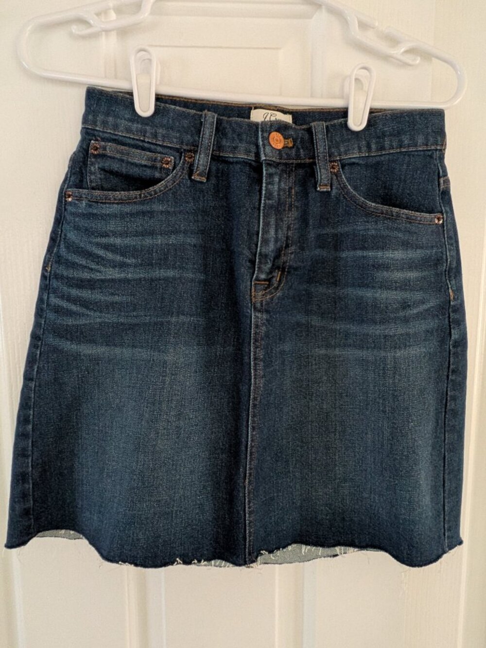J.Crew Denim Mini Skirt with Raw Hem - Size 25